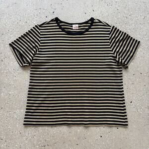 Vintage 70s Graff Californiawear Gold/Black Striped T-Shirt